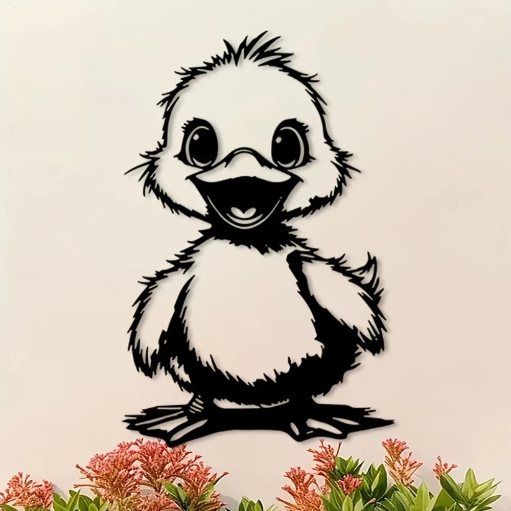 Home Decor Duck - Decorazione da parete in metallo stampato