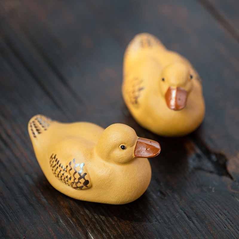 Home Decor Duck - Anatra Decorativa Artigianale in Argilla Yixing