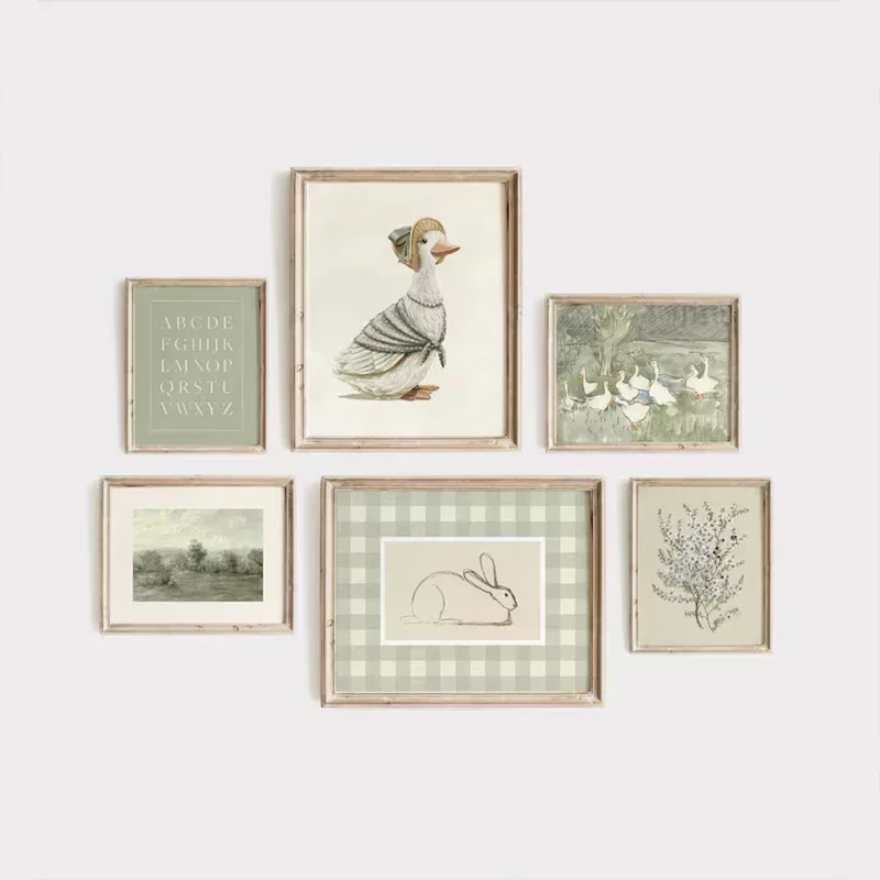 Home Decor Duck - Green Bohemian Nursery Gallery Poster da