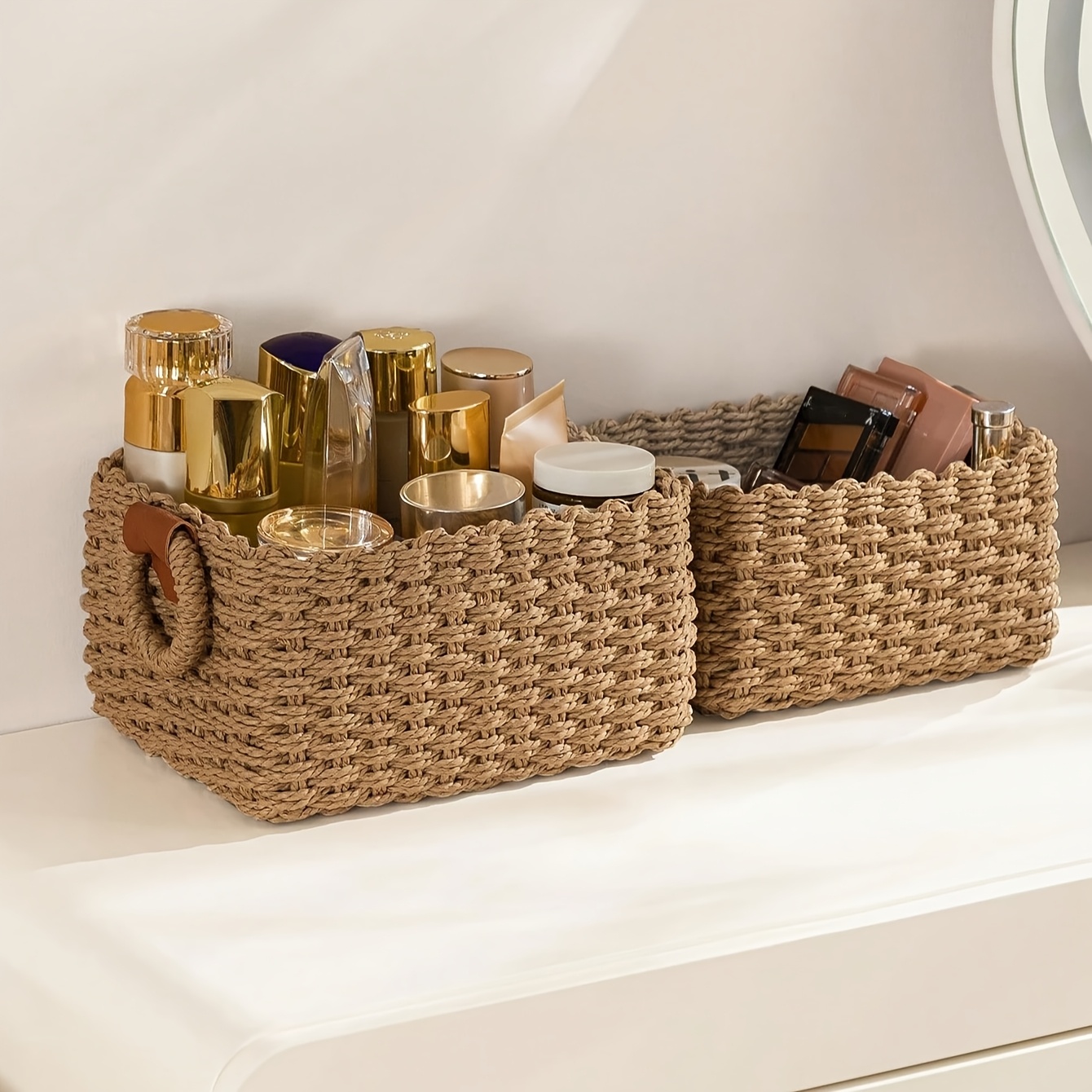 Woven Wall Basket - Cesto portaoggetti in corda di carta