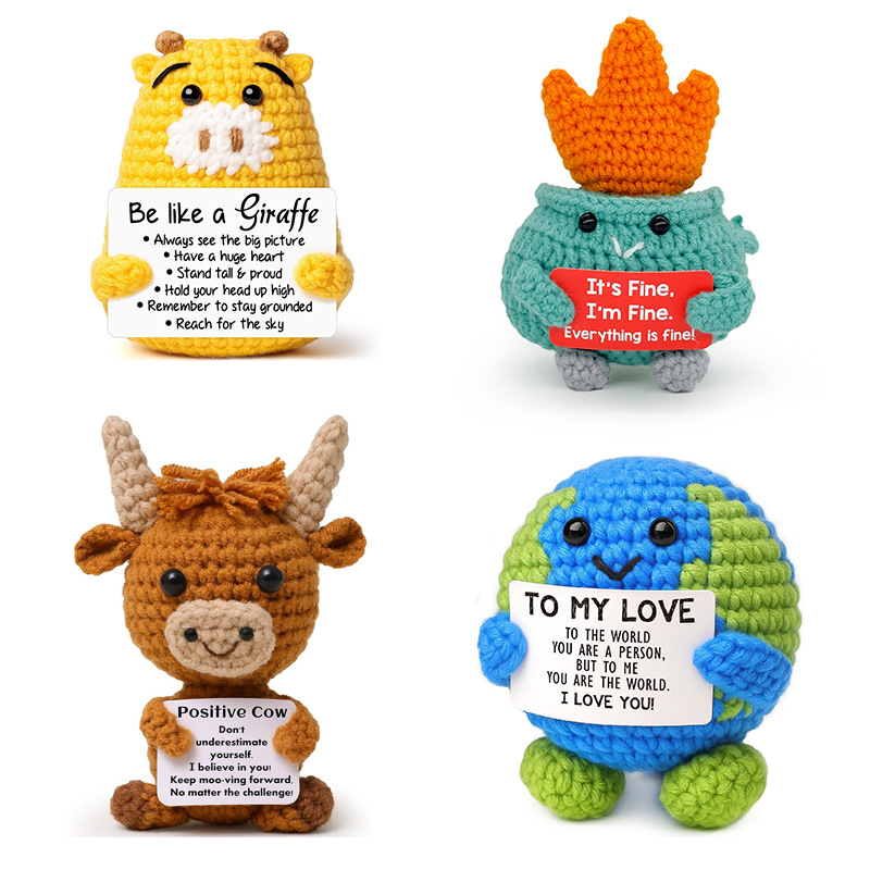 Home Decor Duck - Bambola all'uncinetto con energia positiva, bambola