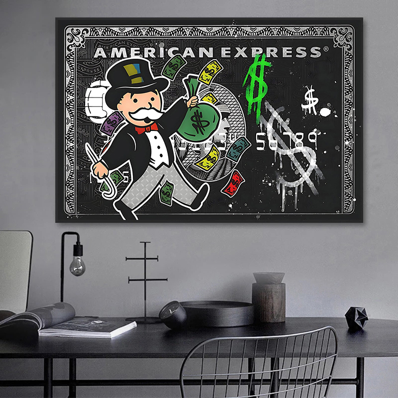 Home Decor Express - 1 pezzo senza cornice, Alec Monopoly