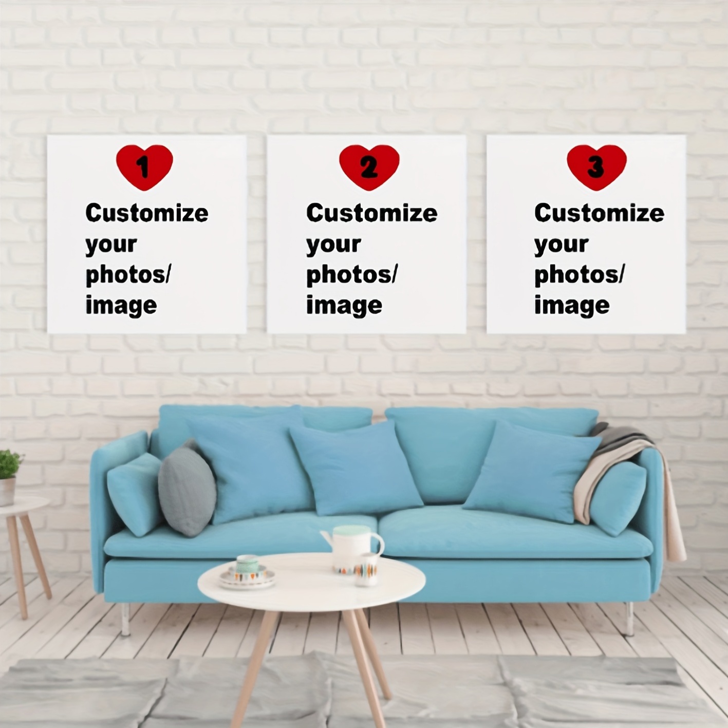 Home Decor Kit - 3 pezzi/set poster su tela quadrato