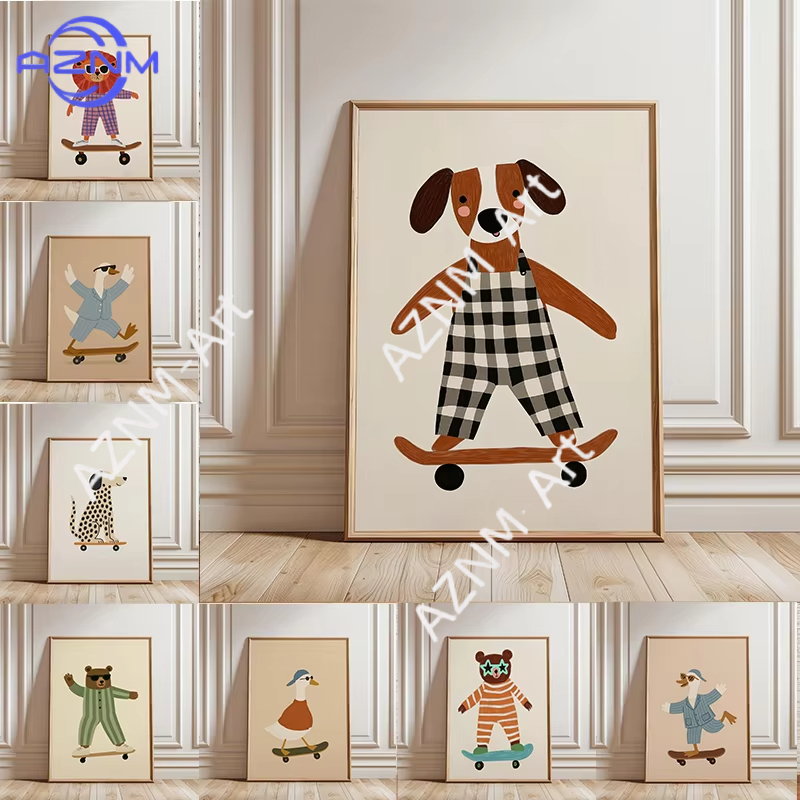 Home Decor Duck - Poster Divertente con Animali che Fanno