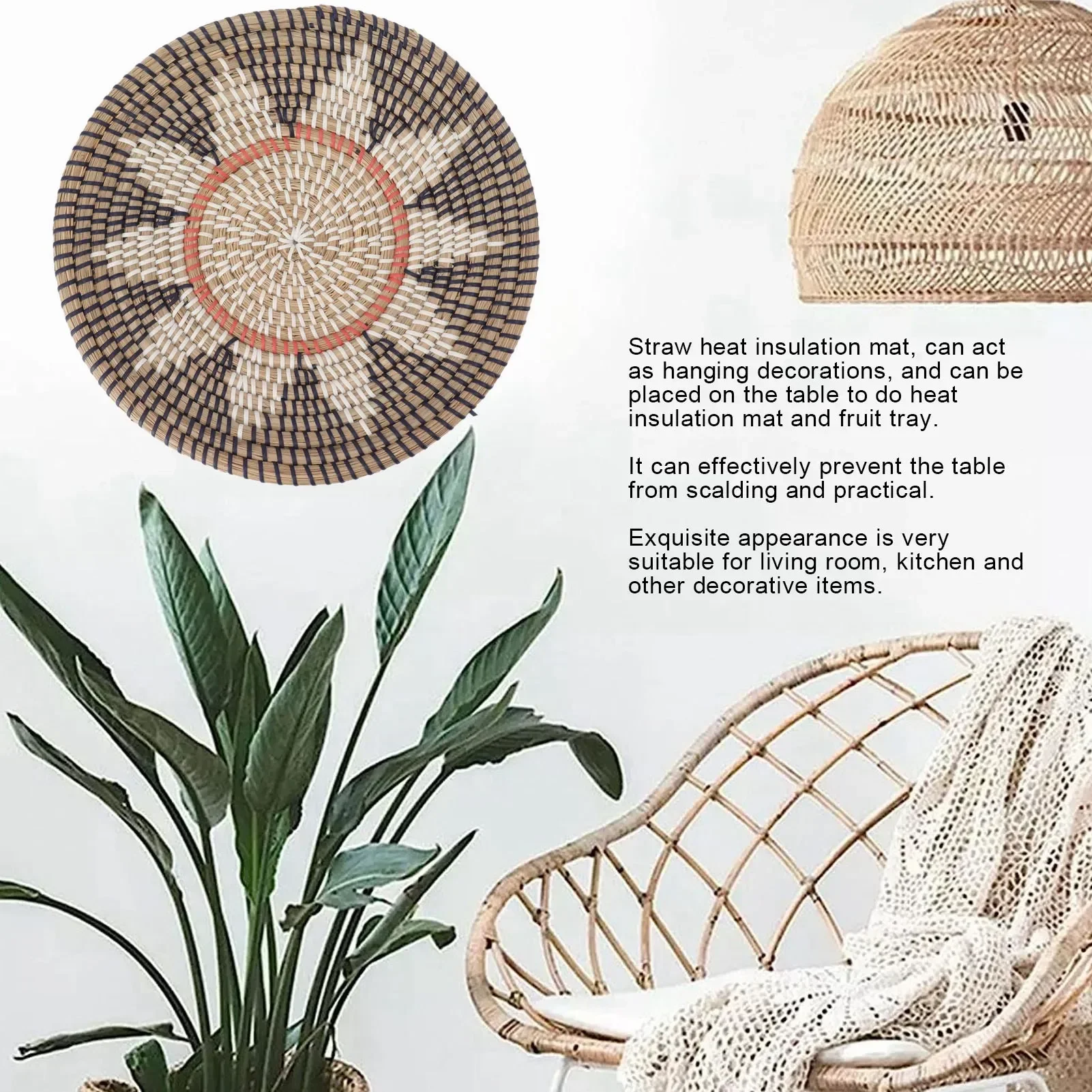 Ornamenti da parete rotondi in - Woven Wall Basket recensione e prezzo