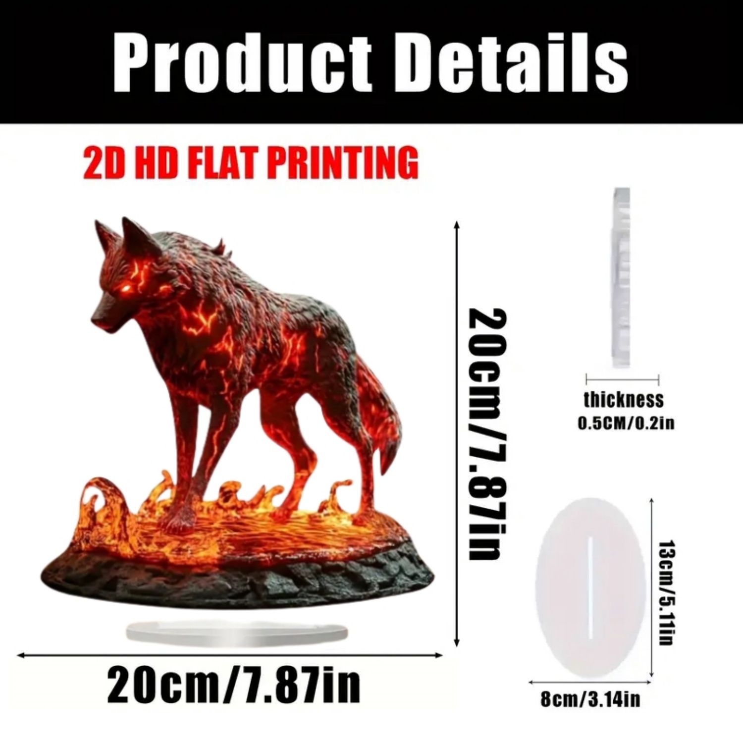 Statua di lupo fiamma, statuet - Home Decor Kit recensione e prezzo