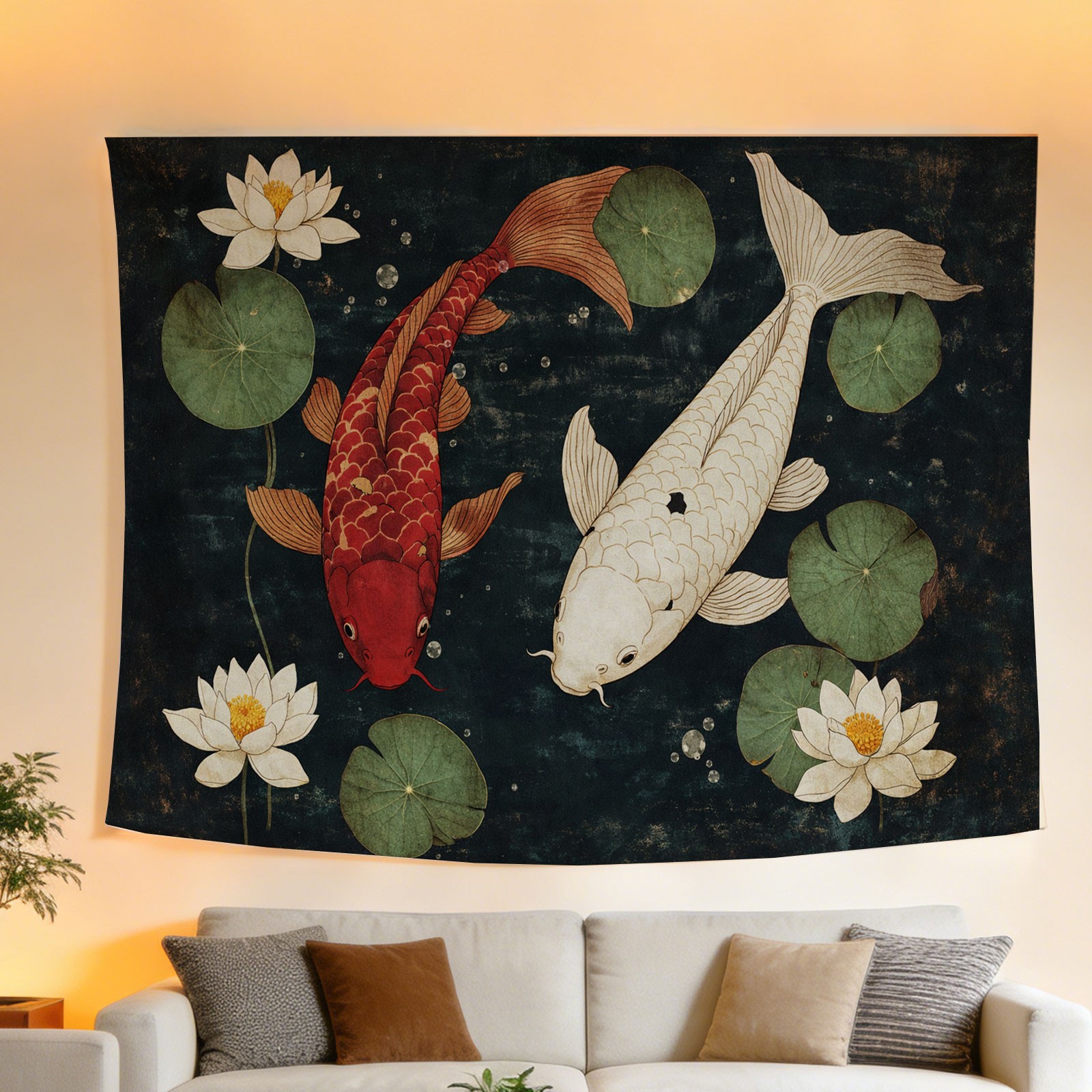 Tapestry di Lusso con Pesci Ko - Home Decor Japandi Style recensione e prezzo