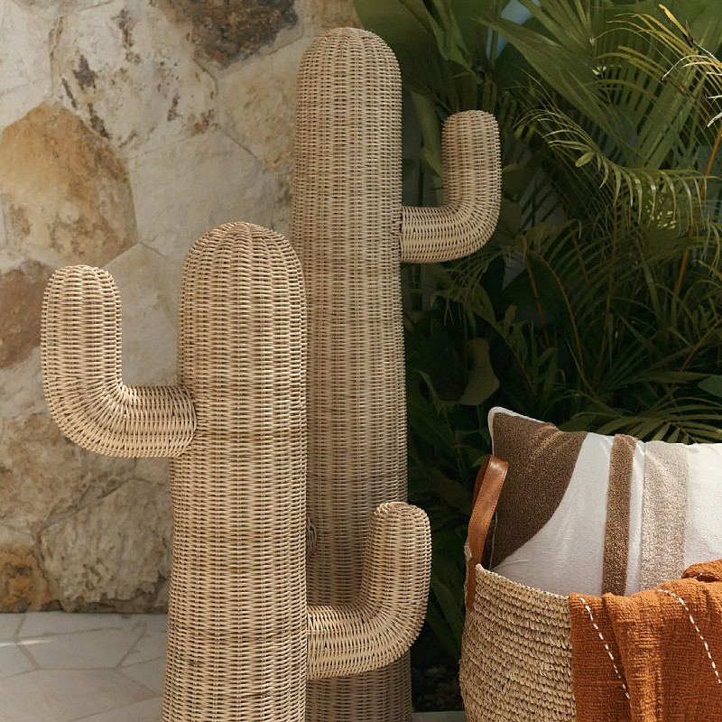 Statua di Cactus in Rattan Fat - Home Decor Modern Organic recensione e prezzo