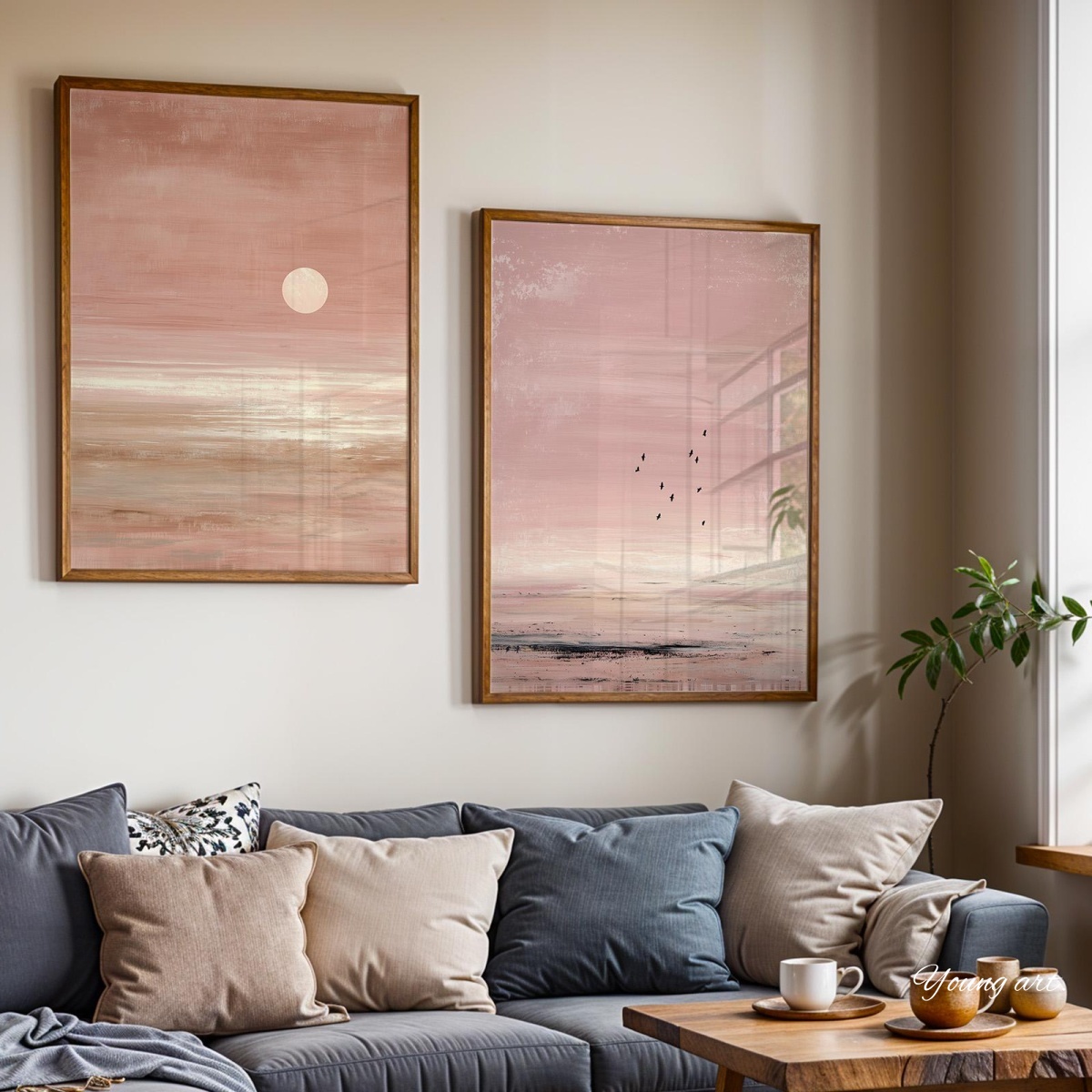 Set di 2 Stampe su Tela Astrat - Home Decor Japandi Style recensione e prezzo