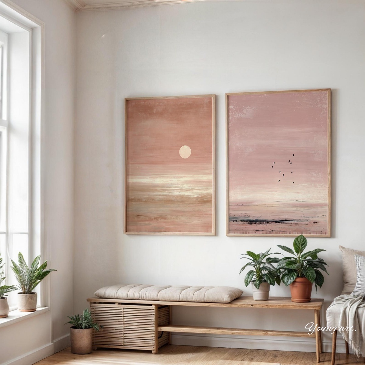 Set di 2 Stampe su Tela Astrat - Home Decor Japandi Style recensione e prezzo