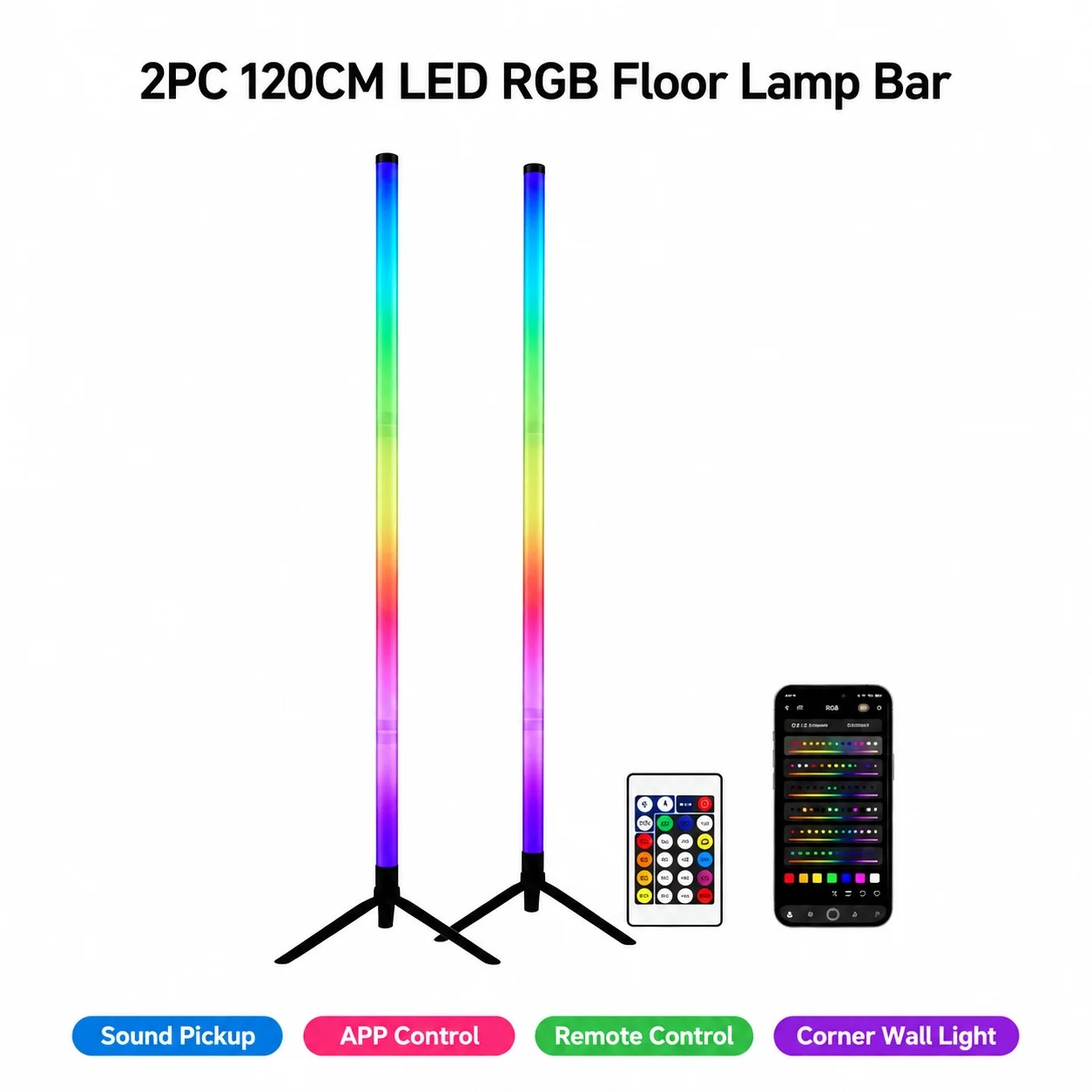 2 Pezzi Lampada da Terra RGB 1 - Home Decor Lamp recensione e prezzo