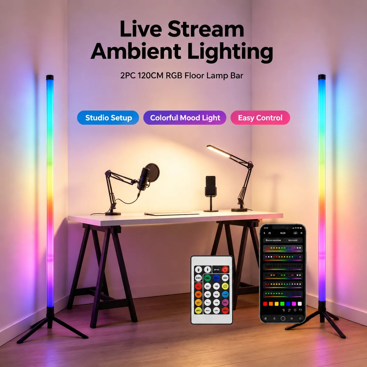 2 Pezzi Lampada da Terra RGB 1 - Home Decor Lamp recensione e prezzo