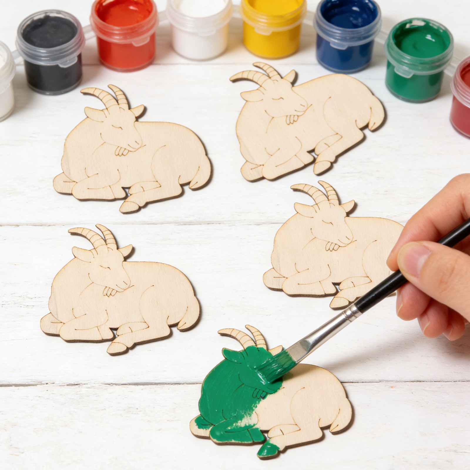 Set di 10 Ornamenti in Legno a - Home Decor Painting recensione e prezzo