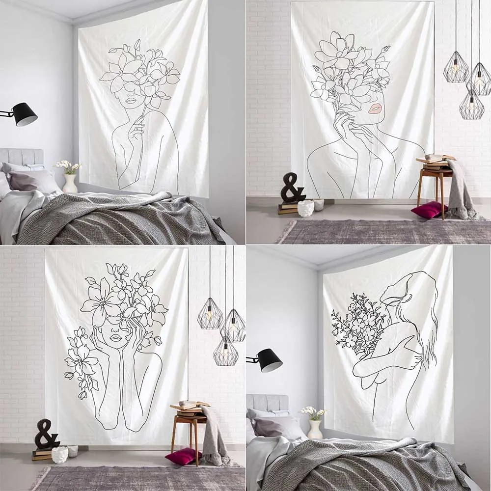 Linea semplice Ragazza Arazzo  - Home Decor Yoga recensione e prezzo