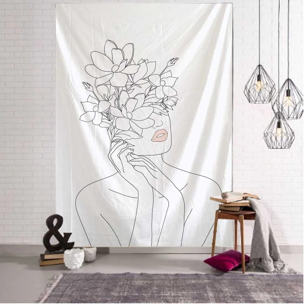 Linea semplice Ragazza Arazzo  - Home Decor Yoga recensione e prezzo