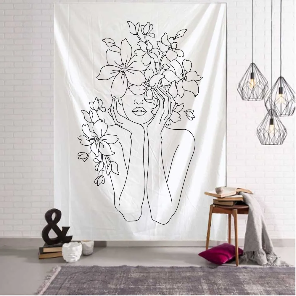 Linea semplice Ragazza Arazzo  - Home Decor Yoga recensione e prezzo