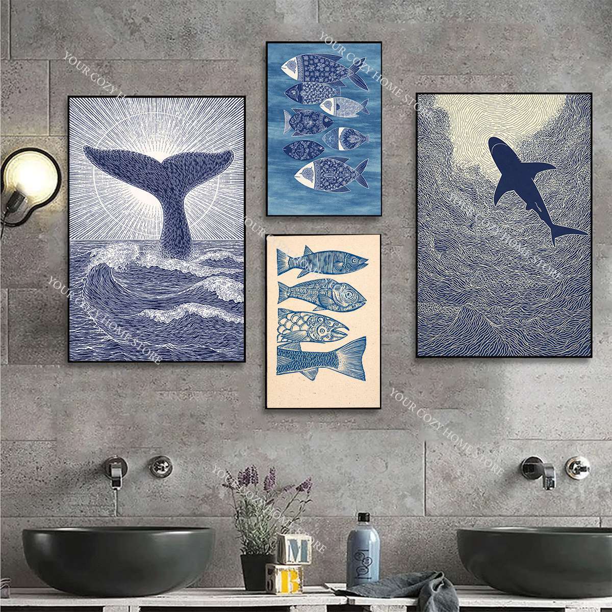 Poster artistico minimalista c - Home Decor Nautical recensione e prezzo