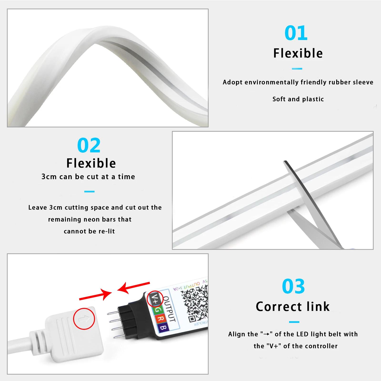 1-5m RGB LED Neon Strip Light  - Home Decor Lamp recensione e prezzo